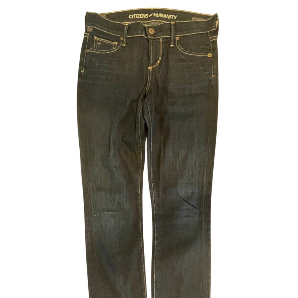 Citizens of Humanity AVA low rise straight leg dark denim Jeans size 26